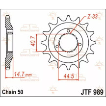 Front Sprocket — 21T, 530 chain