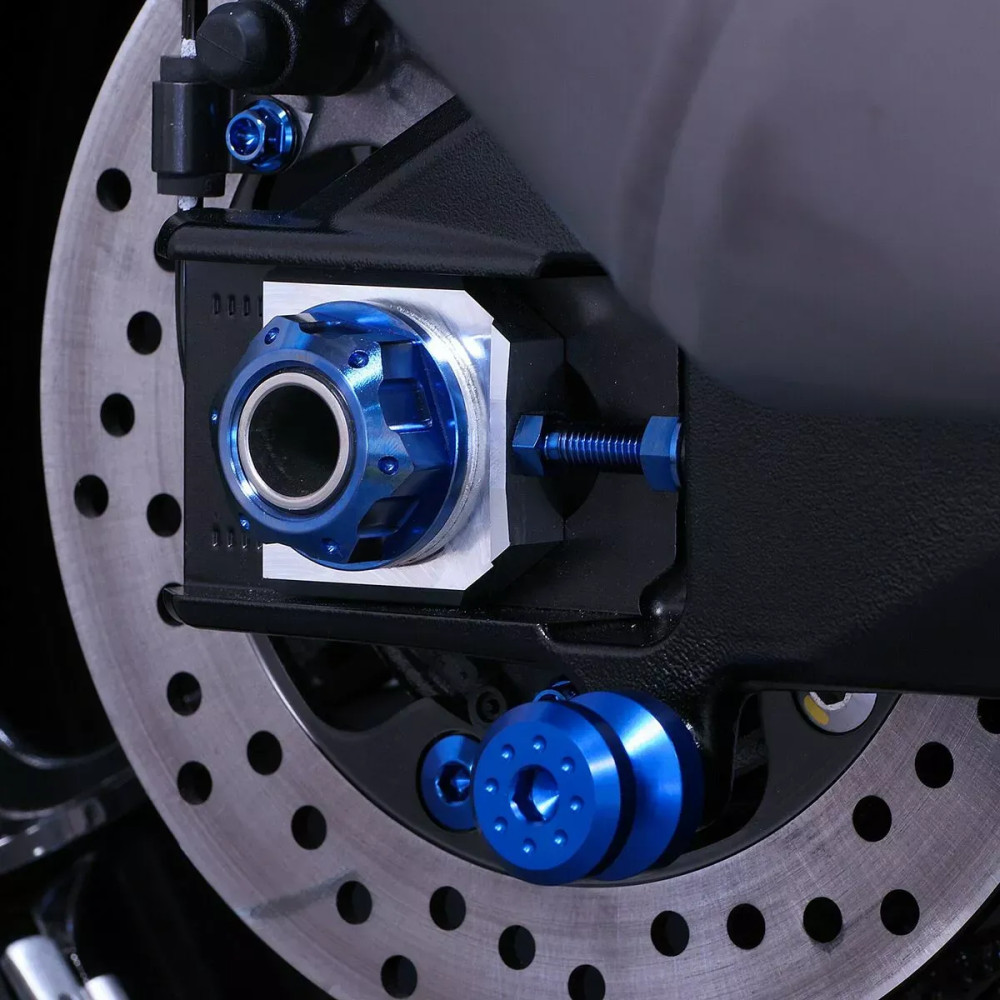 Spools — M8 x 1.25, swingarm, Blue