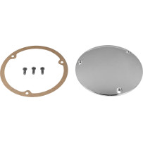 Derby Cover — Chrome, 3-hole, For Models Equipped with Standard Stock Cover