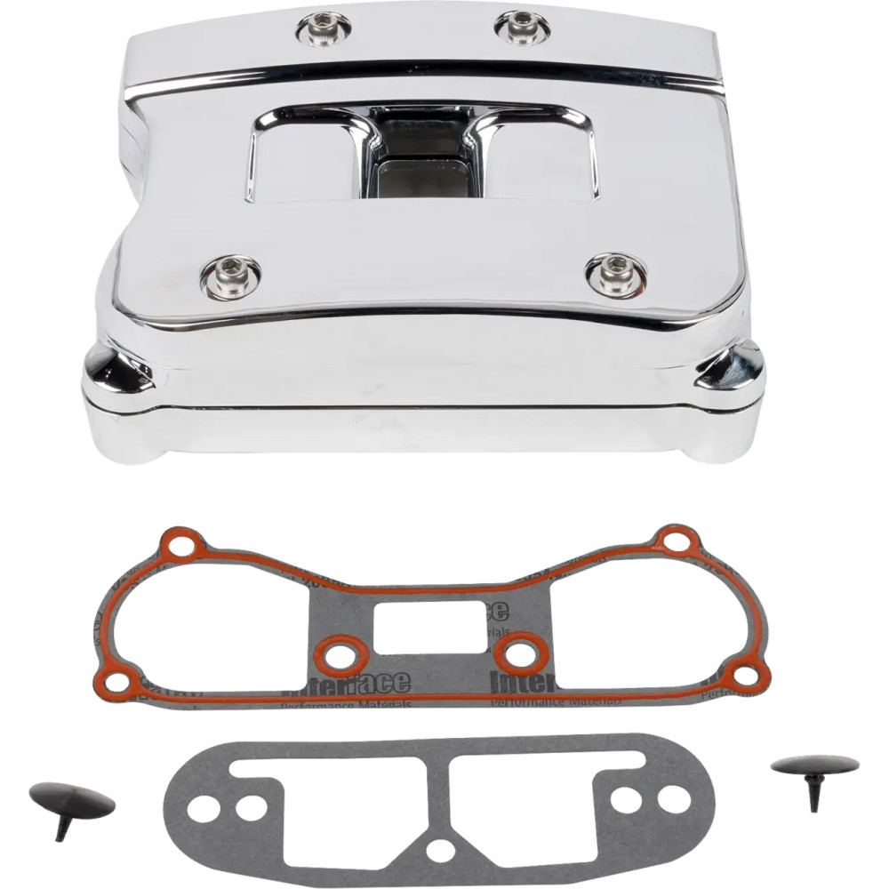 Rocker Box Kit — Rocker Box cover, Chrome, 037001-BX-LB2