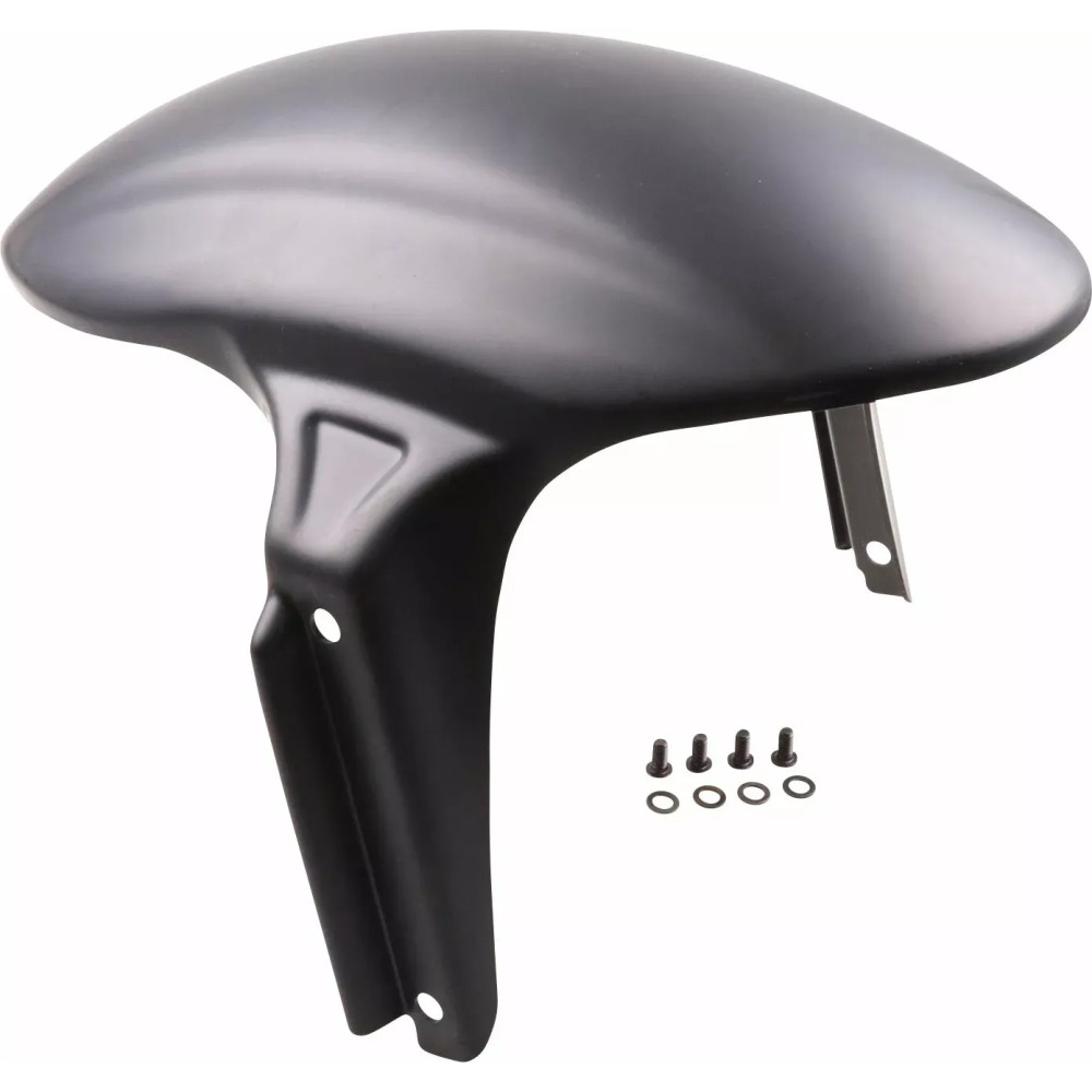 Front Fender Custom — Front, Black, Raw finish