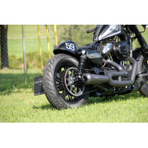 Rear Fender Cafe With Seat — Rear, Black
