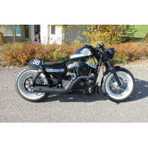 Rear Fender Cafe With Seat — Rear, Black