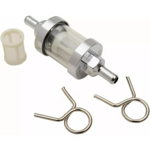 Universal Fuel Filter — 6.4 mm (1/4"), 64 mm (2-1/2"), Clear