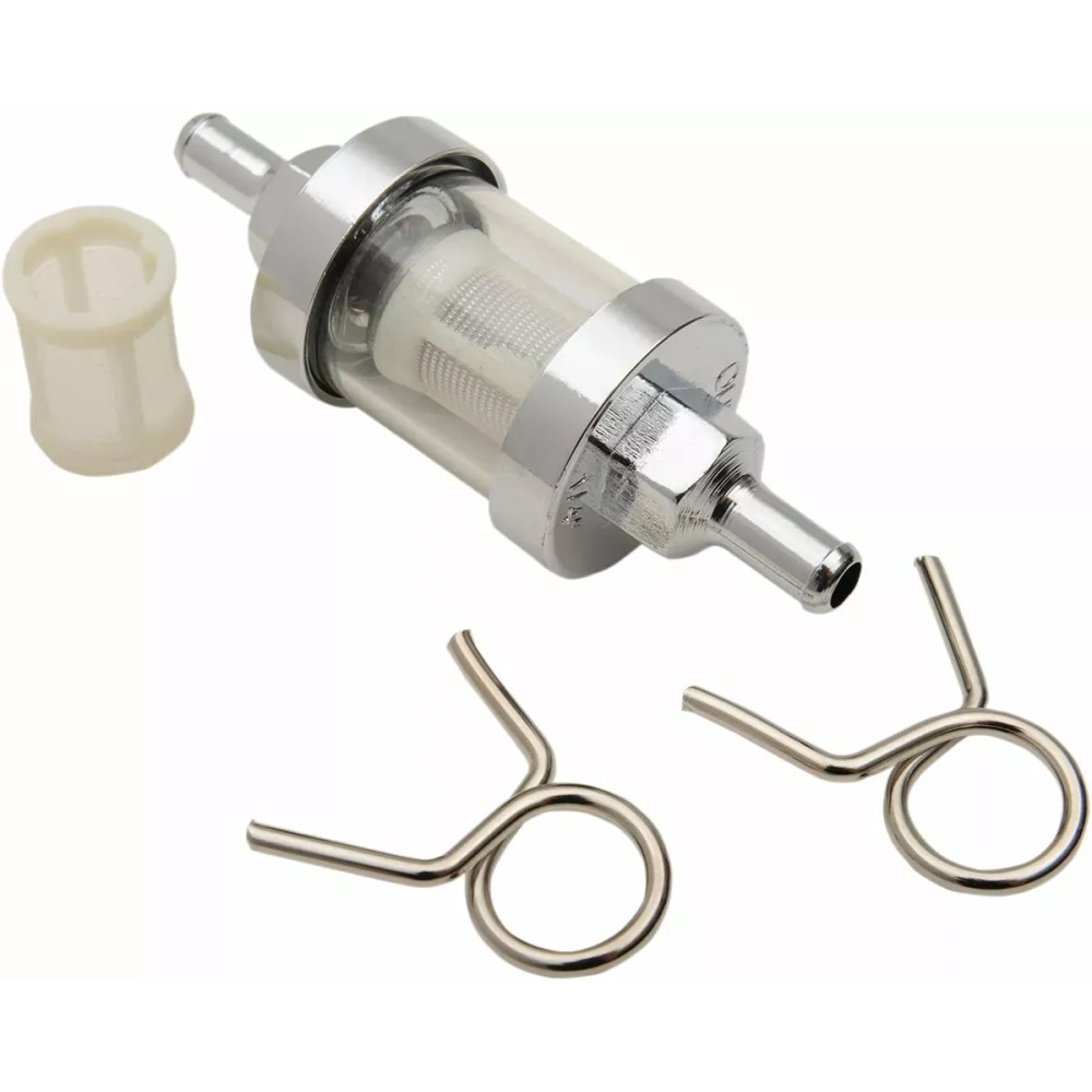 Universal Fuel Filter — 6.4 mm (1/4"), 64 mm (2-1/2"), Clear