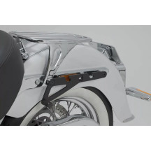 SLH Side Carrier — Black, powder-coated, for Harley‑Davidson