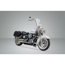 SLH Side Carrier — Black, powder-coated, for Harley‑Davidson
