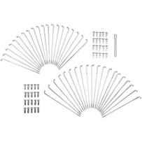 Juego de radios cromados y acero inoxidable — 6-3/4" radios, llanta 16", Wide Glide