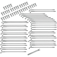 Juego de radios para llanta Spun Steel y llanta Excel de aluminio — 16", 6-13/16", buje Wide Glide de acero, cromo