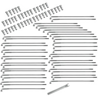 Juego de radios para llanta Spun Steel y llanta Excel de aluminio — 16", 6-13/16", buje Wide Glide de acero, cromo