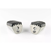 Reposapiés Ion — Ajustable, Negro, Plateado