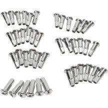 Replacement Nipples for Spoke Set — 0.866 in, 40 pack, Silver, Natural