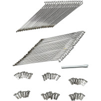 Chrome and Stainless Steel Spoke Set — 8-1/4" spokes, 19" rim, front