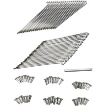 Chrome and Stainless Steel Spoke Set — 18" rim, 7-3/4" spokes