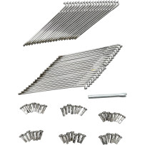 Spoke Set for Spun Steel and Excel Aluminum Rim — 19", 8-1/4" spoke, Narrow Glide hub, Chrome