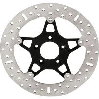 FSD Series Stainless Steel Front Brake Rotor for Big Twins — 292 mm (11-1/2"), 5.08 mm, Narrow Band, Black