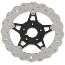 FSD Series Stainless Steel Front Brake Rotor for Big Twins — 292 mm (11-1/2"), Narrow-band, Black