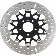 Custom Stainless Steel Rear Brake Rotor — 290 mm OD, 6.1 mm thick, 5-hole bolt pattern, Black, Chrome