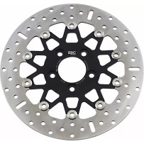 Custom Stainless Steel Rear Brake Rotor — 290 mm OD, 6.1 mm thick, 5-hole bolt pattern, Black, Chrome