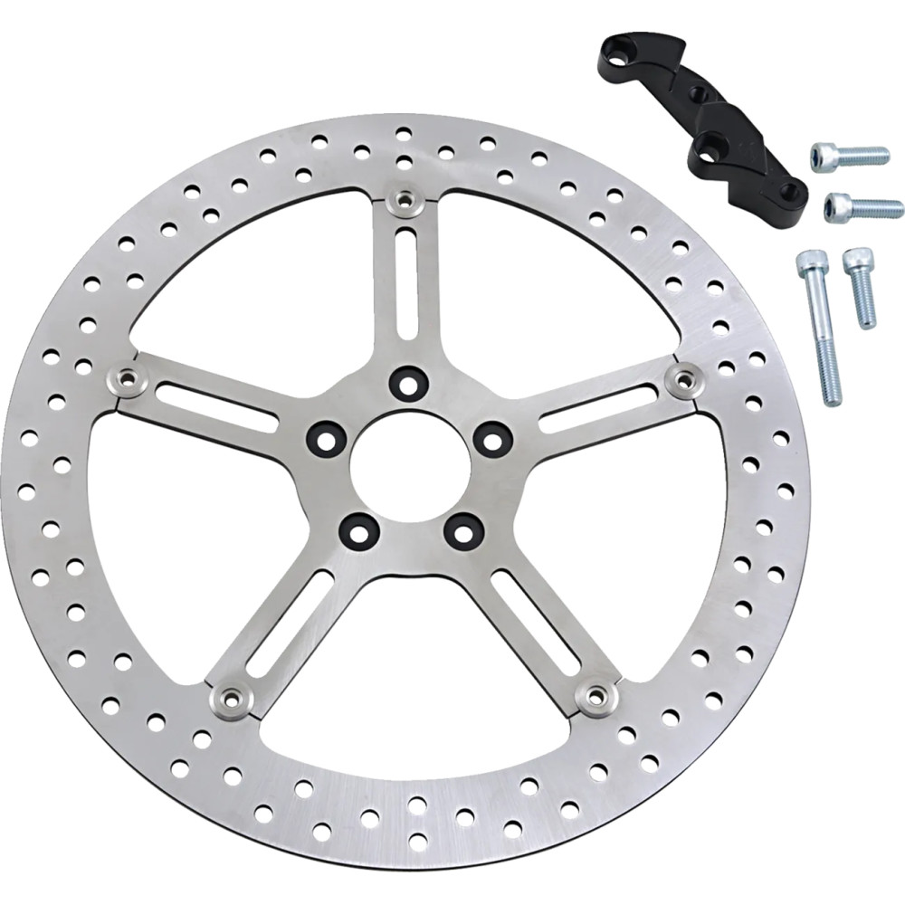 Big Brake Floating Rotor Kit — 381 mm (15 in), two-piece (floating), Silver