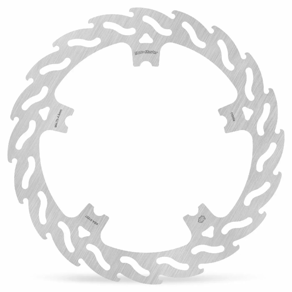 Rotor Fijo Serie Flame — 300 mm, 170 mm BHC, patrón de 5 orificios, 5.0 mm de grosor, plateado