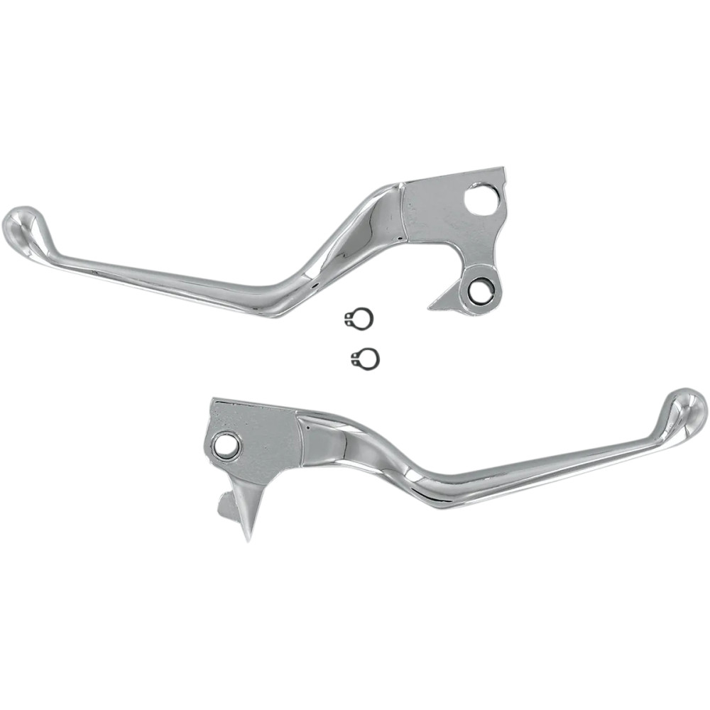 Wide Blade Lever Set — Chrome, Brake, Clutch