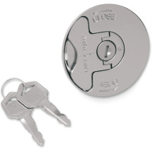 Flush-Mount Locking Gas Cap — right-hand thread, chrome