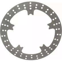 Brake Rotor Fixed Round — 300 mm diameter, 5.0 mm thickness, 5-hole bolt pattern, Silver