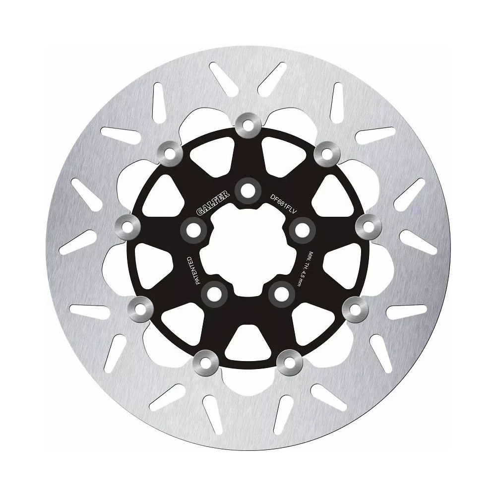 Rotor de freno flotante redondo — 292 mm, patrón de 5 pernos, 5,0 mm de espesor, Negro