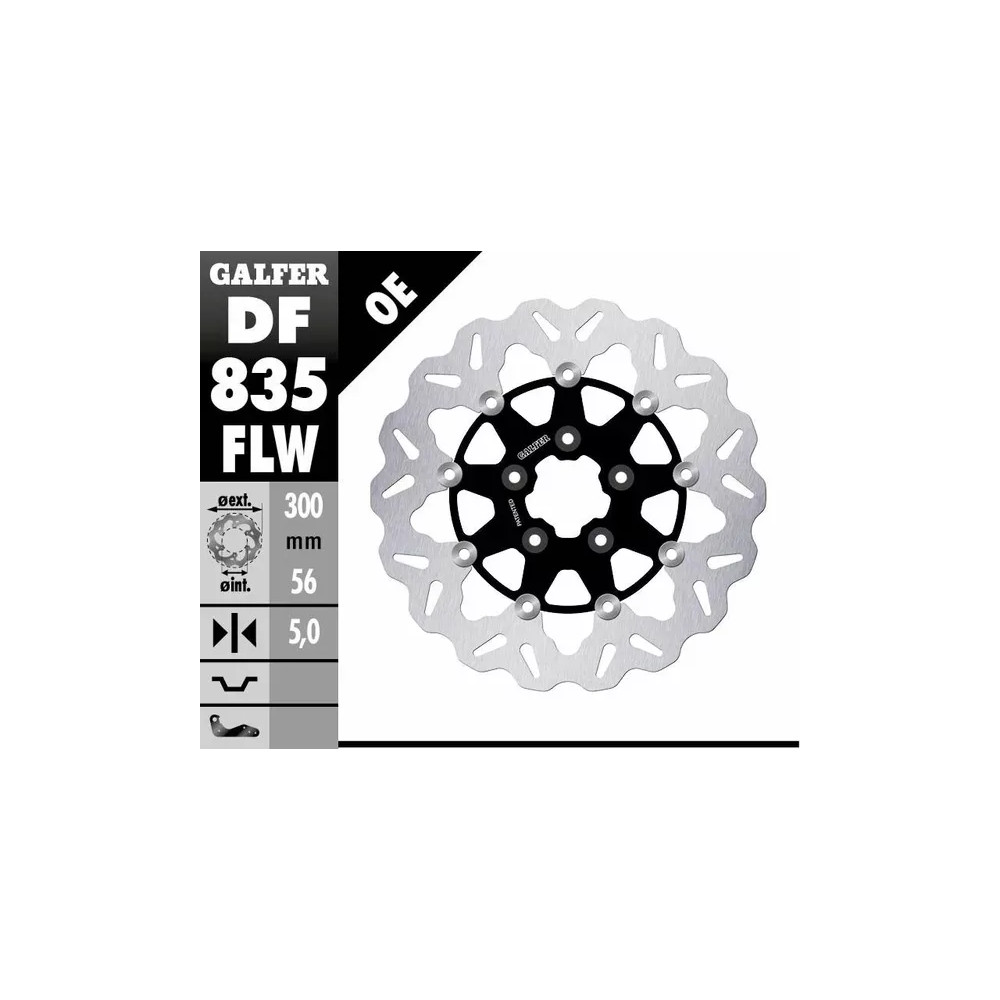 Rotor Wave® — 300 mm, 5 orificios, 5,0 mm