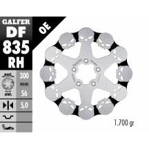 Brake Rotor Fixed Skull — 300 mm, 5.0 mm, 5-hole