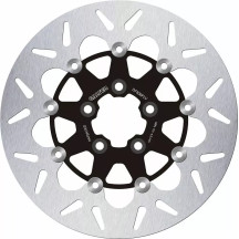 Rotor de freno flotante redondo — 300 mm, 5.0 mm, 5 orificios, Acero inoxidable de alto carbono, Negro