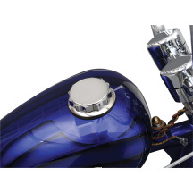 Deluxe Gas Cap — Twist-on, vented, right-hand thread, chrome