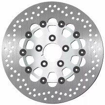 Stainless Steel Brake Rotor — 292 mm (11.5 in) OD, 5.0 mm thick, 56.3 mm ID, 5-hole, drilled, floating, silver