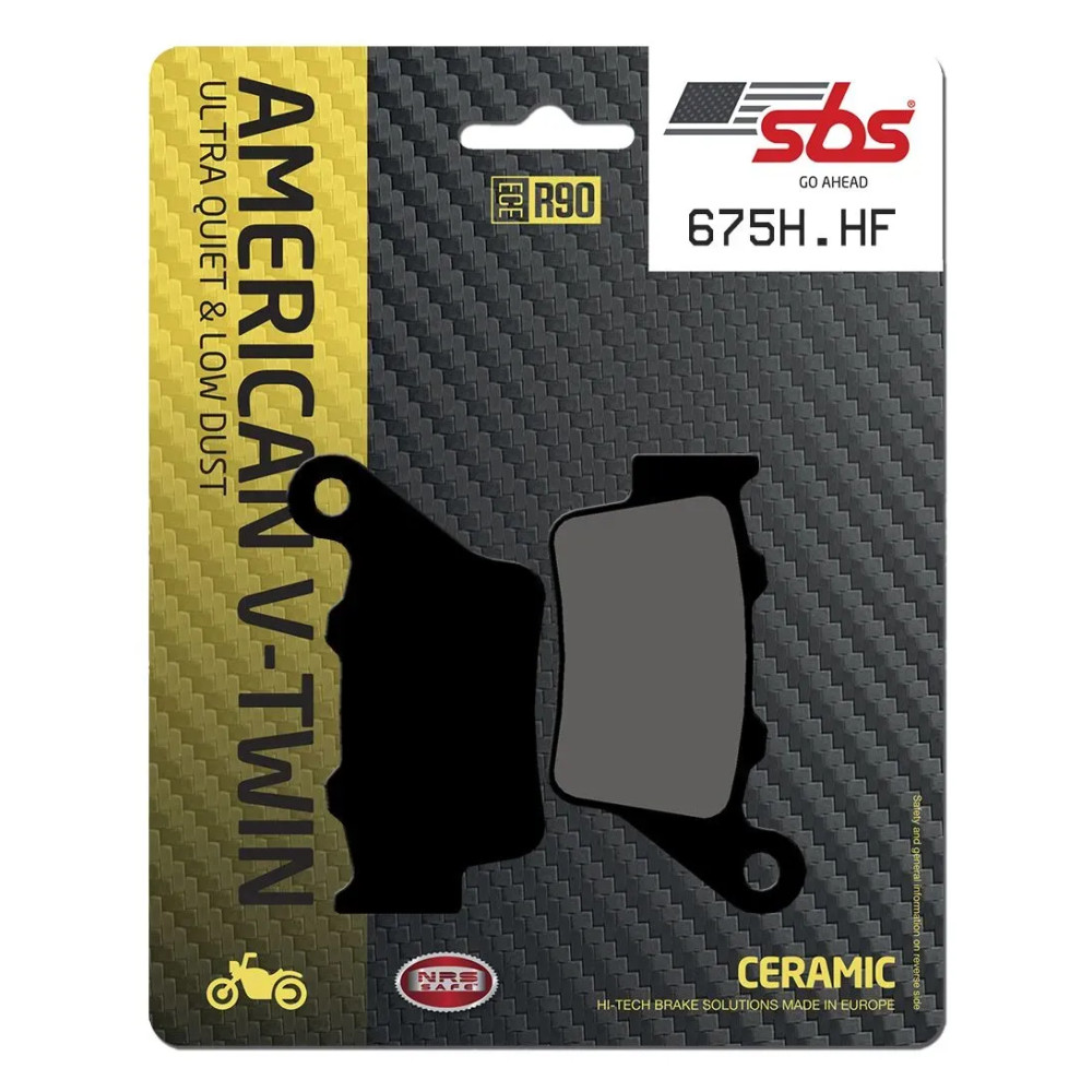 HF Street Ceramic Organic Brake Pads — 9.2 mm thickness, 41.2 mm width