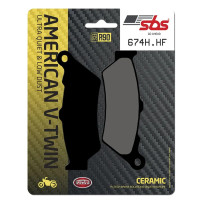 HHF Street Ceramic Organic Brake Pads — 108.5 mm, 7.7 mm, 40.1 mm