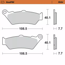 RoadPRO Sinder Brake Pad Rear — 7.7 mm