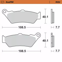 RoadPRO Sinder Brake Pad Rear — 7.7 mm