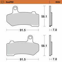 RoadPRO Sinder Brake Pad Rear — 7.0 mm