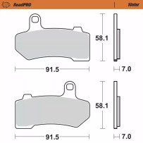 RoadPRO Sinder Brake Pad Rear — 7.0 mm