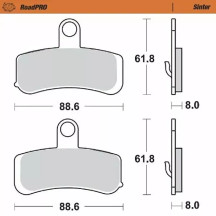RoadPRO Sinder Brake Pad Front — 8.0 mm