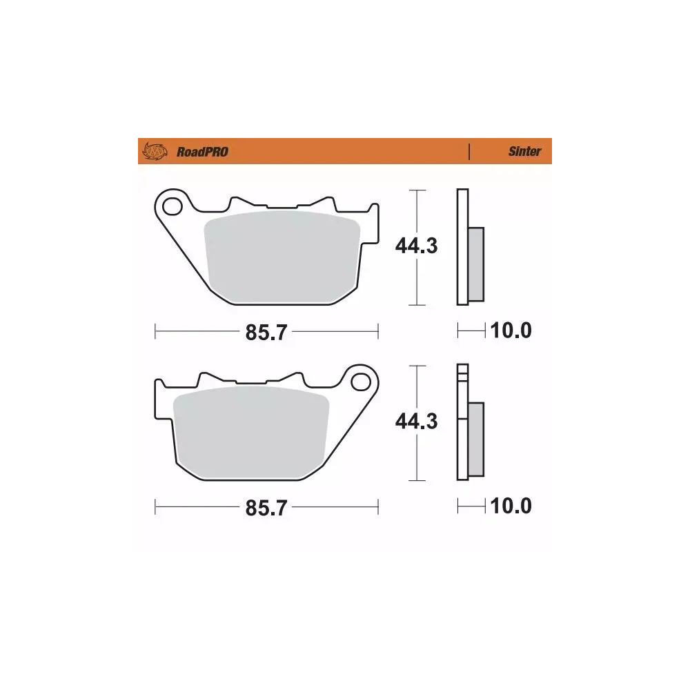 RoadPRO Sinder Brake Pad Rear — Pair
