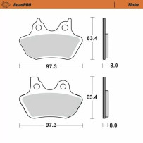 RoadPRO Sinder Brake Pad Rear