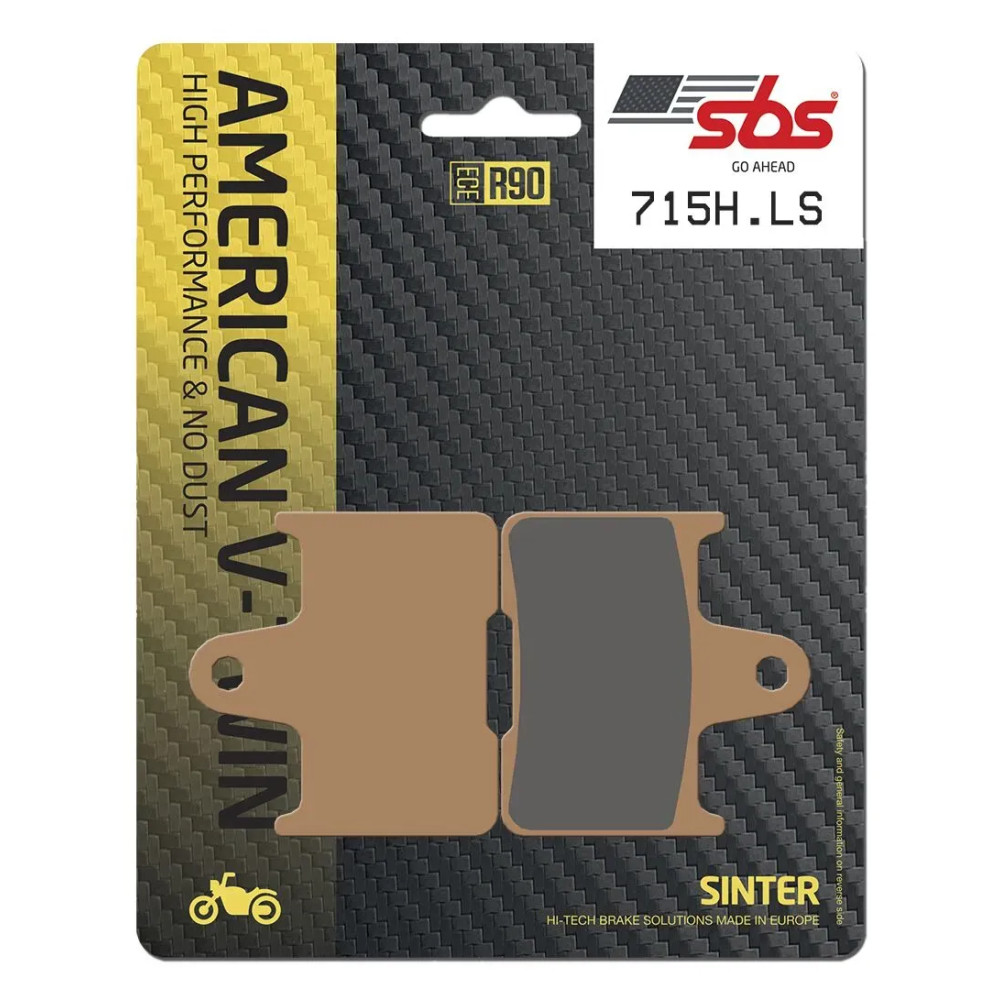 HLS Street Excel Sintered Rear Brake Pads — Sintered, 59.7×57.1 mm, 8.0 mm thick