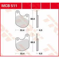 All Round Sintered Metal Brake Pads — 53.4 mm length, 6.5 mm thickness