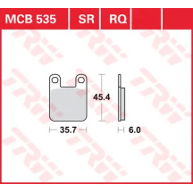 All Round Sintered Metal Brake Pads — 35.7 mm length, 6 mm thickness, 45.4 mm width