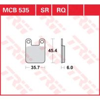 All Round Sintered Metal Brake Pads — 35.7 mm length, 6 mm thickness, 45.4 mm width