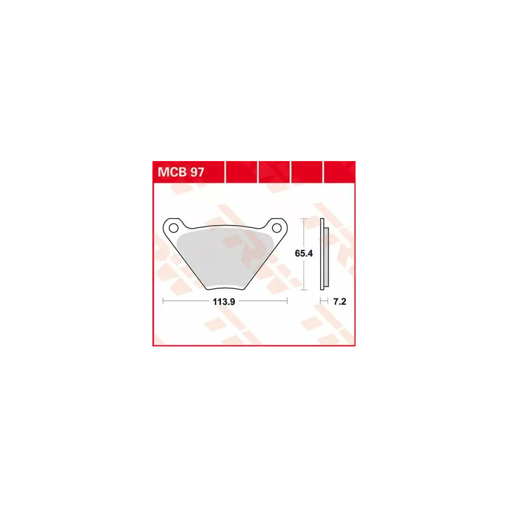All Round Sintered Metal Brake Pads — 113.9 mm, 7.2 mm