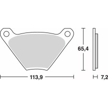 All Round Sintered Metal Brake Pads — 113.9 mm, 7.2 mm