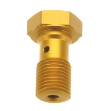Banjo Bolt — M10 x 1.25, Gold